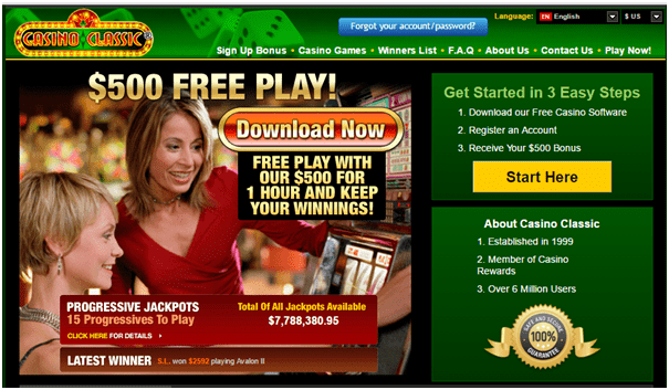 Casino Classic Home Page
